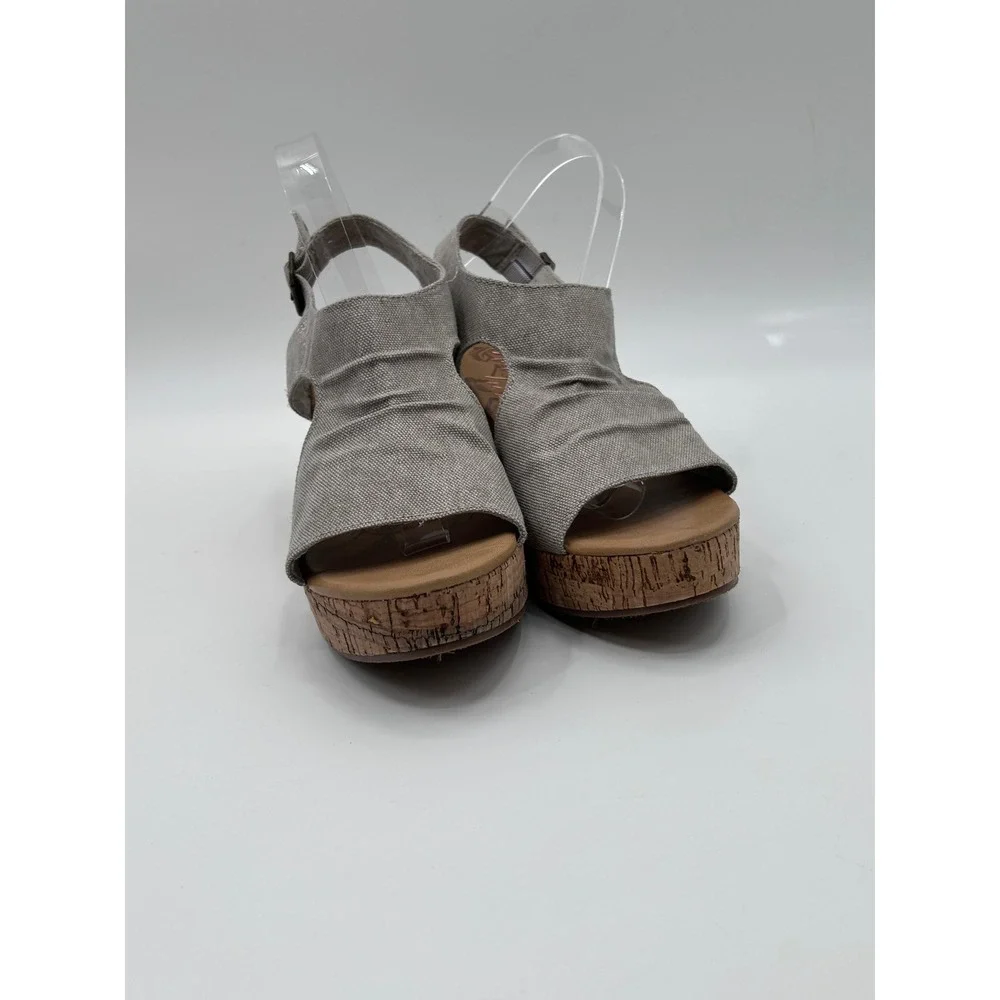 Blowfish Malibu Bliss Wedge Sandals Size 11 Canvas NWOT Cork Platform Boho Chic